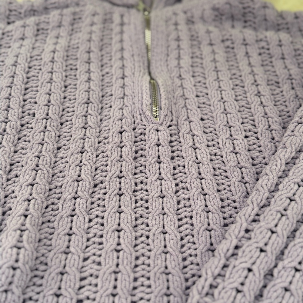 Lavender Cable Knit Sweater